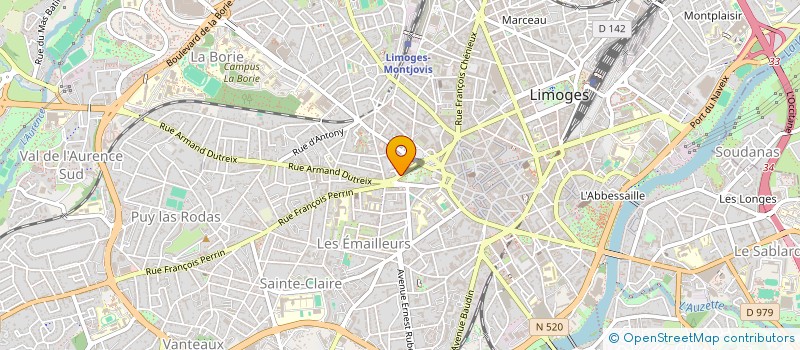 localisation de l'entreprise SCI EL&IM à LIMOGES