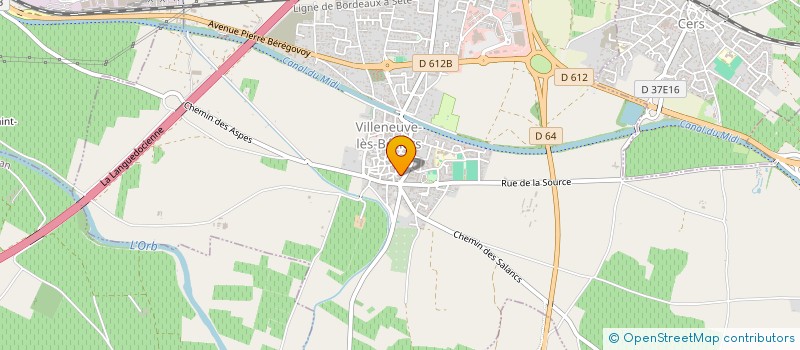 localisation de l'entreprise SCI ELALU à VILLENEUVE-LES-BEZIERS
