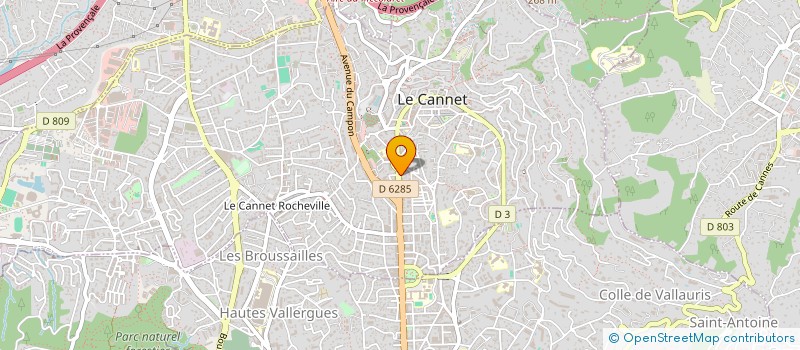 localisation de l'entreprise SCI ELAN à LE CANNET