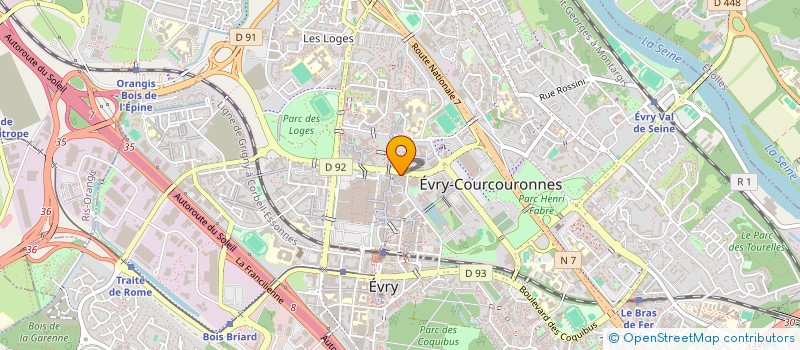 localisation de l'entreprise SCI ELAW à EVRY-COURCOURONNES