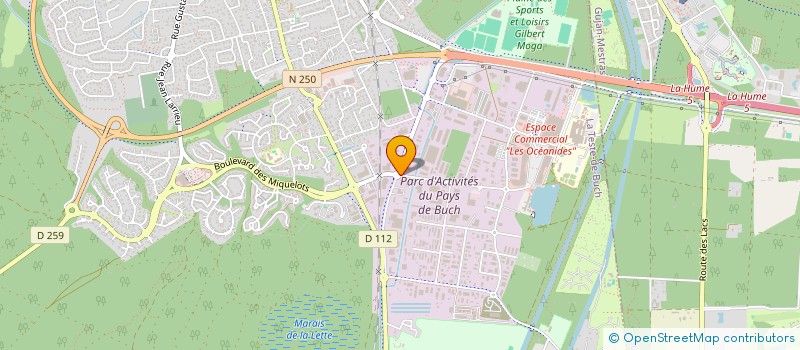 localisation de l'entreprise SCI ELECTRIC ESPACE à LA TESTE-DE-BUCH