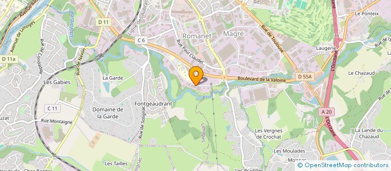 localisation de l'entreprise SCI ELECTRO à LIMOGES