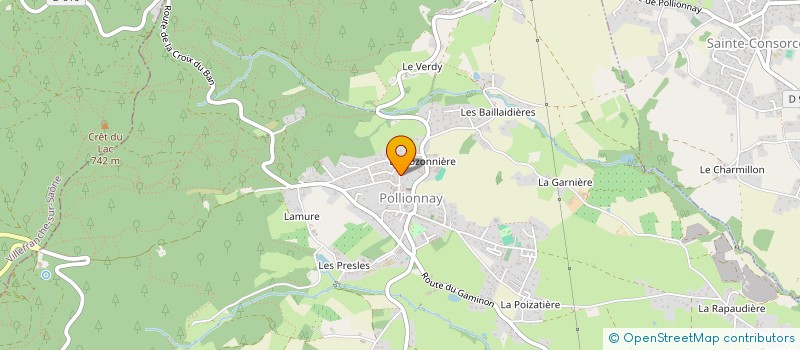 localisation de l'entreprise SCI ELEMISA  POLLIONNAY