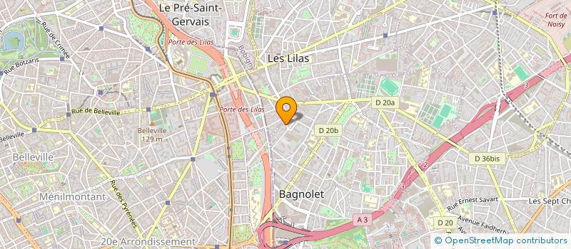 localisation de l'entreprise SCI ELENA à BAGNOLET