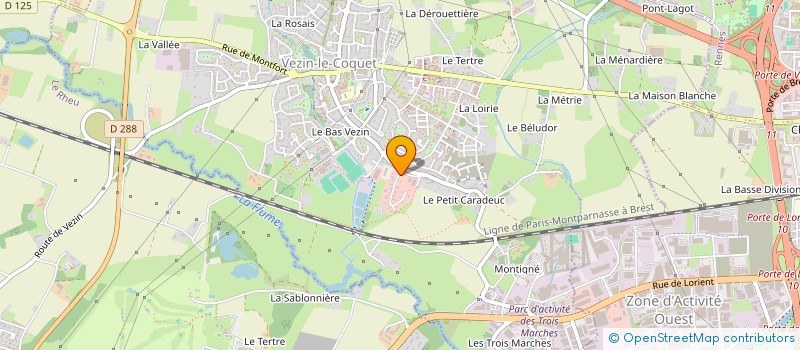 localisation de l'entreprise SCI ELGALLI  VEZIN-LE-COQUET