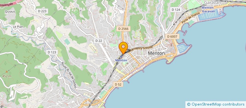 localisation de l'entreprise SCI ELGI à MENTON