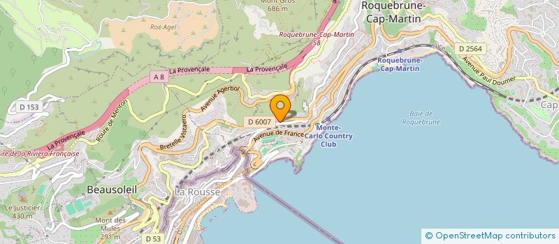 localisation de l'entreprise SCI ELGIMM à ROQUEBRUNE-CAP-MARTIN