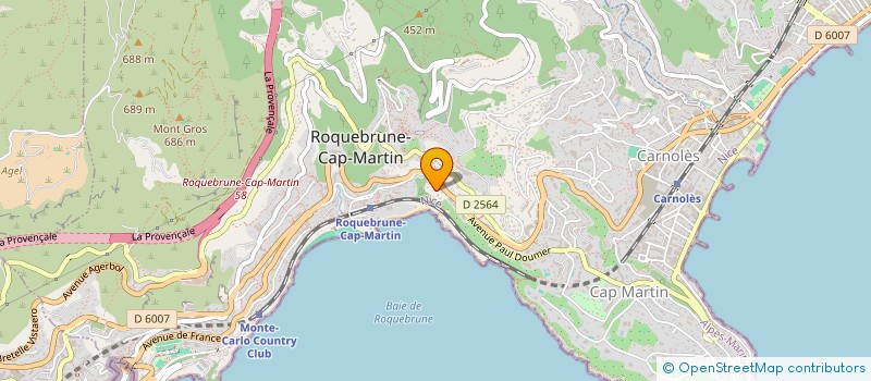 localisation de l'entreprise SCI ELHU à ROQUEBRUNE-CAP-MARTIN