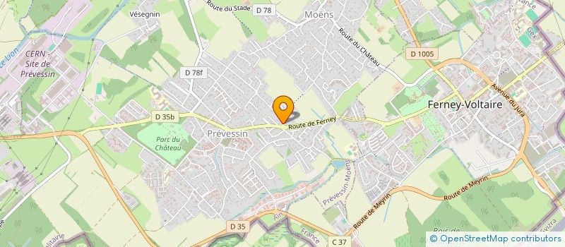 localisation de l'entreprise SCI ELIANS à PREVESSIN-MOENS