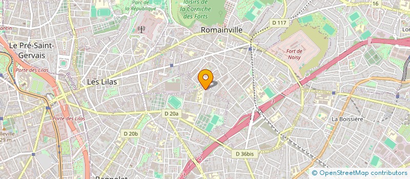 localisation de l'entreprise SCI ELICLO à BAGNOLET