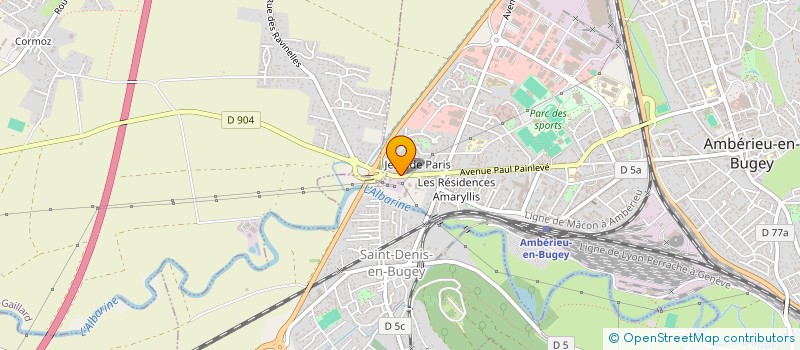 localisation de l'entreprise SCI ELINA  AMBERIEU-EN-BUGEY