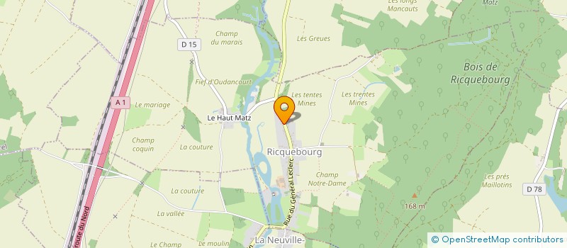 localisation de l'entreprise SCI ELIONIE  RICQUEBOURG