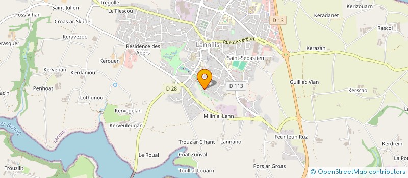 localisation de l'entreprise SCI ELIOT  LANNILIS