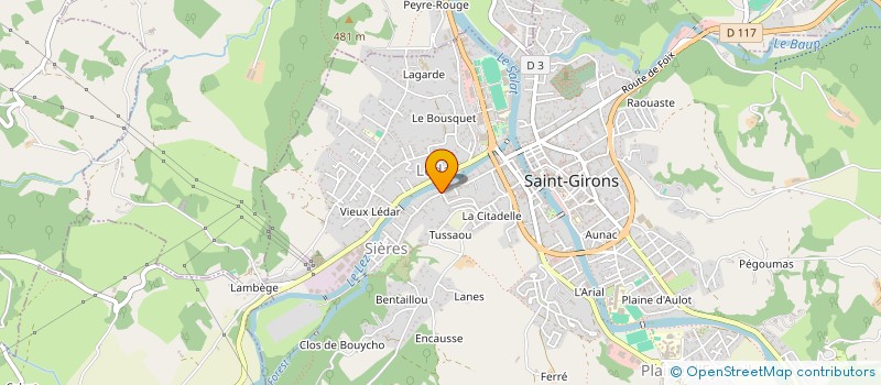 localisation de l'entreprise SCI ELIOTE à SAINT-GIRONS