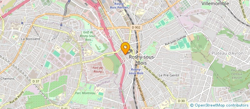 localisation de l'entreprise SCI ELIOTT à ROSNY-SOUS-BOIS