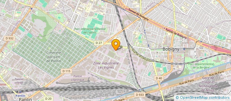 localisation de l'entreprise SCI ELIRI  BOBIGNY