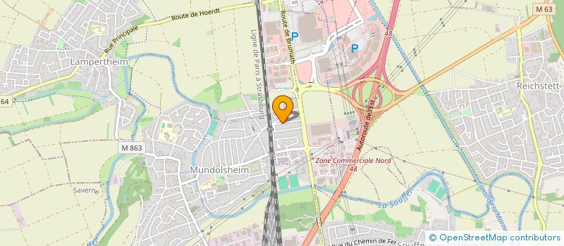 localisation de l'entreprise SCI ELISA  MUNDOLSHEIM