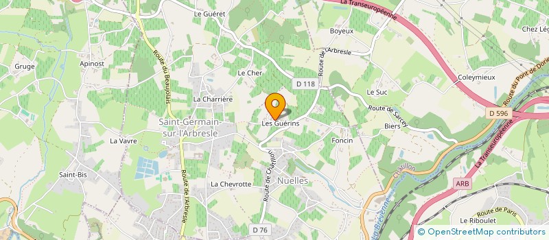 localisation de l'entreprise SCI ELISAC  SAINT GERMAIN NUELLES