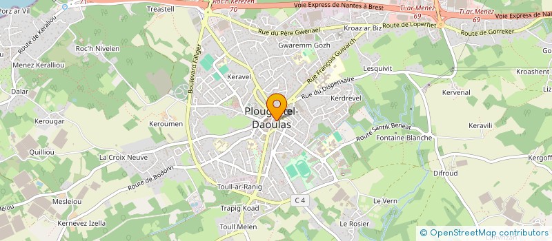 localisation de l'entreprise SCI ELISAK  PLOUGASTEL-DAOULAS