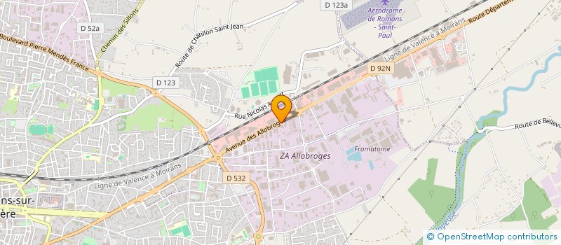 localisation de l'entreprise SCI ELISE  ROMANS-SUR-ISERE