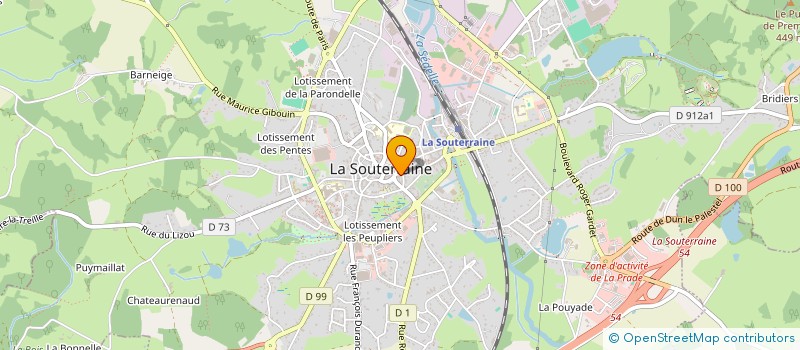 localisation de l'entreprise SCI ELISEA à LA SOUTERRAINE