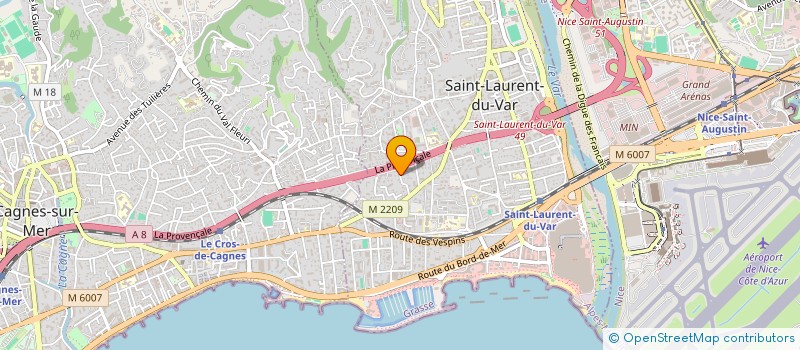 localisation de l'entreprise SCI ELIVAL à SAINT-LAURENT-DU-VAR
