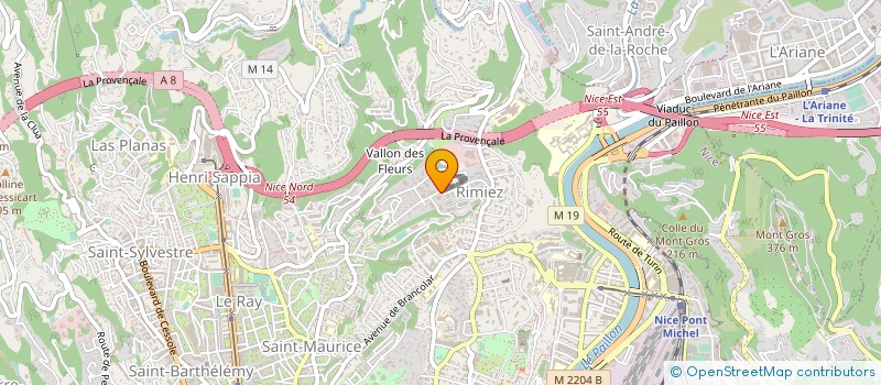 localisation de l'entreprise SCI ELIZA à NICE