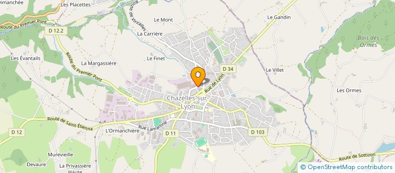 localisation de l'entreprise SCI ELJ IMMO  CHAZELLES-SUR-LYON