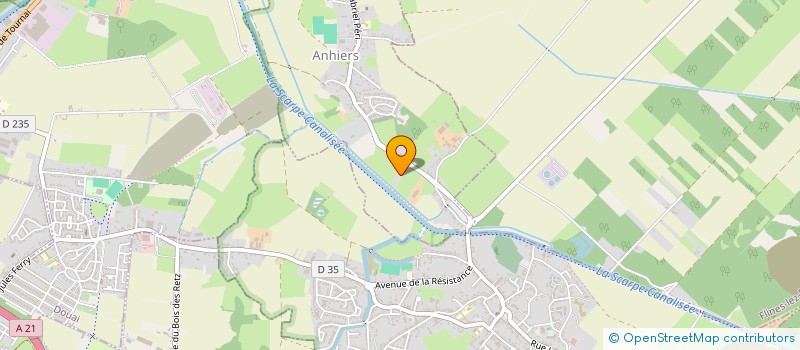 localisation de l'entreprise SCI ELLAU  ANHIERS