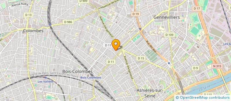 localisation de l'entreprise SCI ELMYCARO à BOIS-COLOMBES