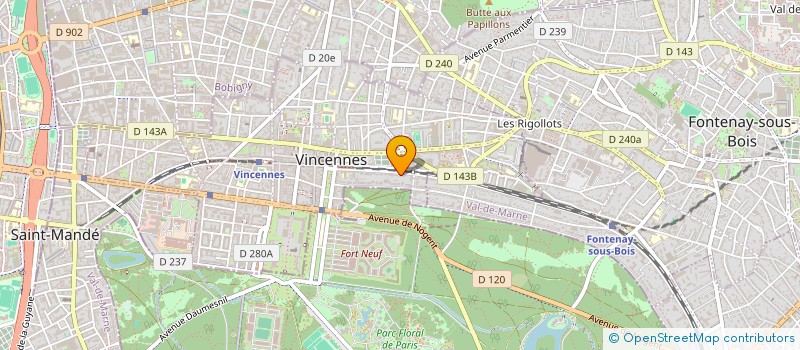 localisation de l'entreprise SCI ELODIE à VINCENNES