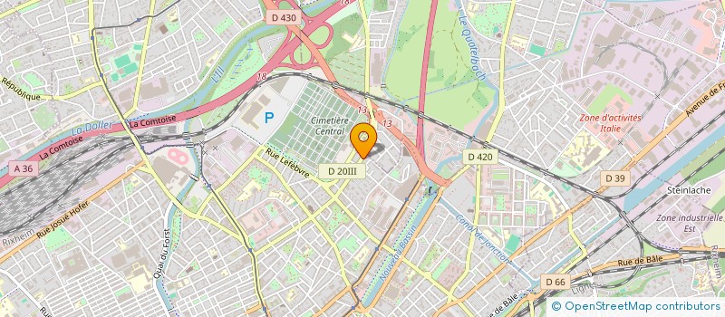 localisation de l'entreprise SCI ELODIE  MULHOUSE