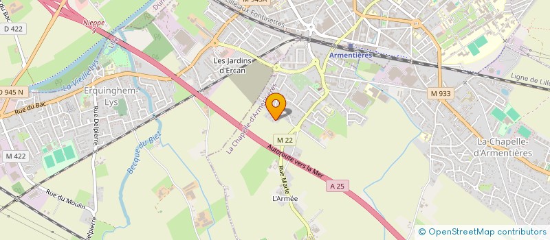 localisation de l'entreprise SCI ELODIE  LA CHAPELLE-D'ARMENTIERES