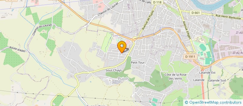 localisation de l'entreprise SCI ELODIE  PUJOLS