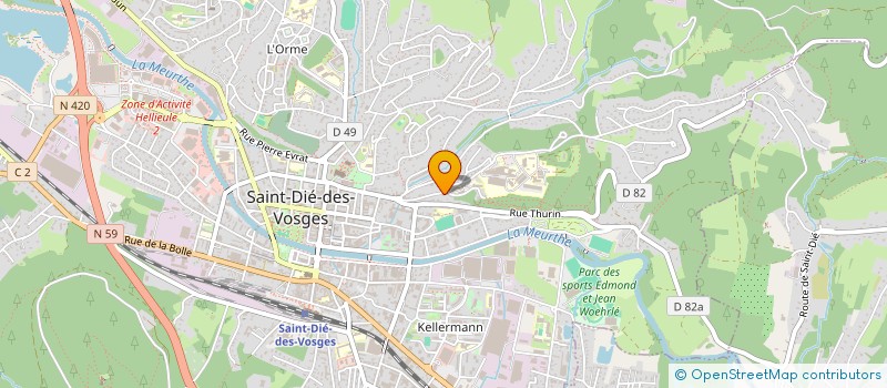 localisation de l'entreprise SCI ELOR à SAINT-DIE-DES-VOSGES