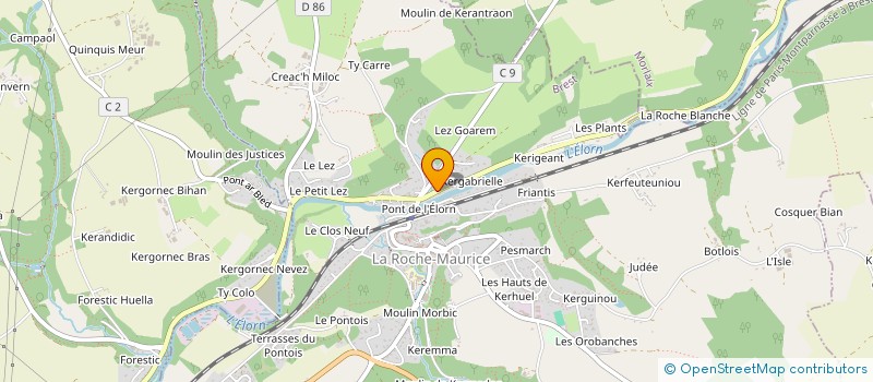 localisation de l'entreprise SCI ELORN  LA ROCHE-MAURICE