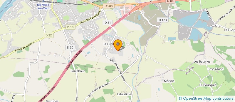localisation de l'entreprise SCI ELSA à MARSSAC-SUR-TARN