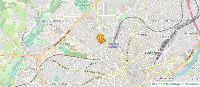 localisation de l'entreprise SCI ELVIRA à LIMOGES