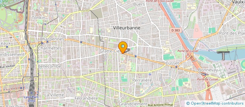 localisation de l'entreprise SCI ELVIS  VILLEURBANNE