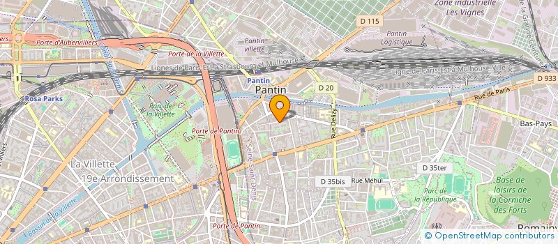 localisation de l'entreprise SCI ELYASMINO à PANTIN