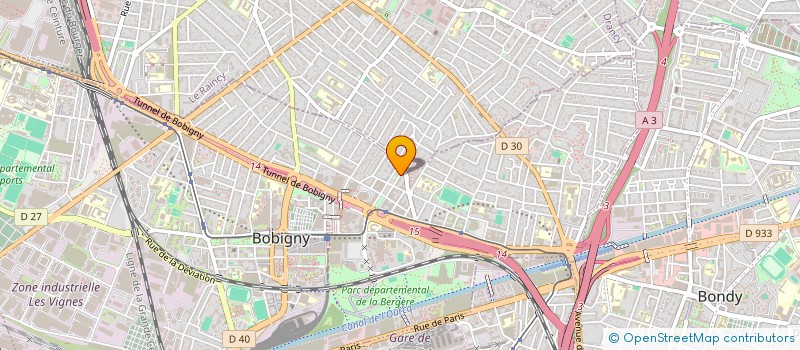 localisation de l'entreprise SCI ELYSE  BOBIGNY