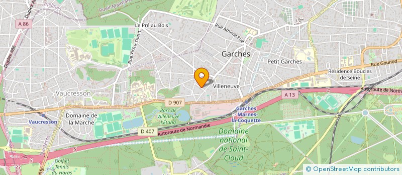 localisation de l'entreprise SCI ELYSEES - SAINT-HONORE à GARCHES