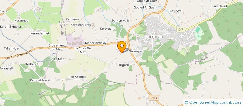 localisation de l'entreprise SCI ELZE  LOCRONAN