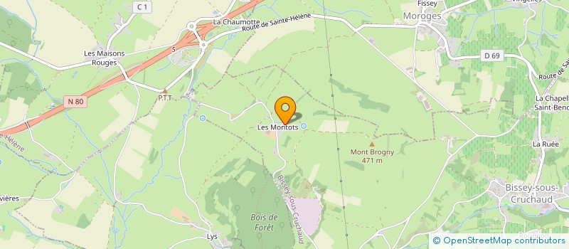 localisation de l'entreprise SCI EM  BISSEY-SOUS-CRUCHAUD