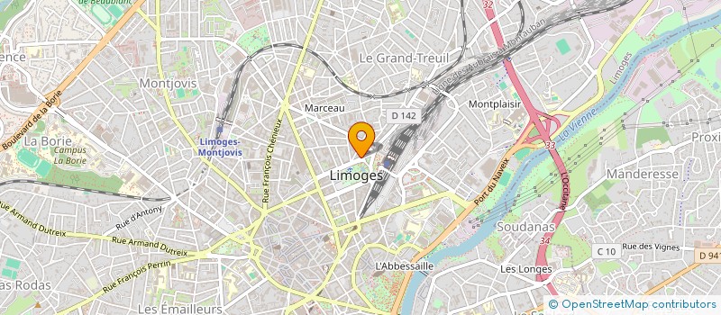 localisation de l'entreprise SCI EMADIA à LIMOGES