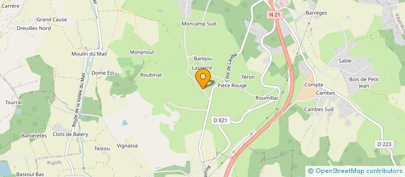 localisation de l'entreprise SCI EMAJU  PUJOLS