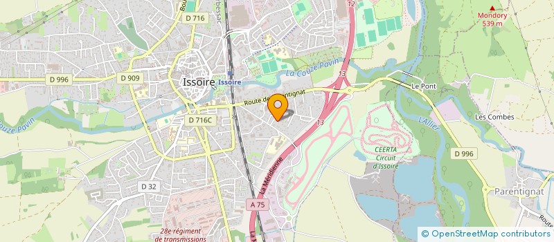 localisation de l'entreprise SCI EMALORIE  ISSOIRE