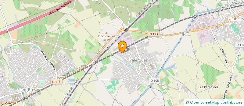 localisation de l'entreprise SCI EMBO  VALERGUES