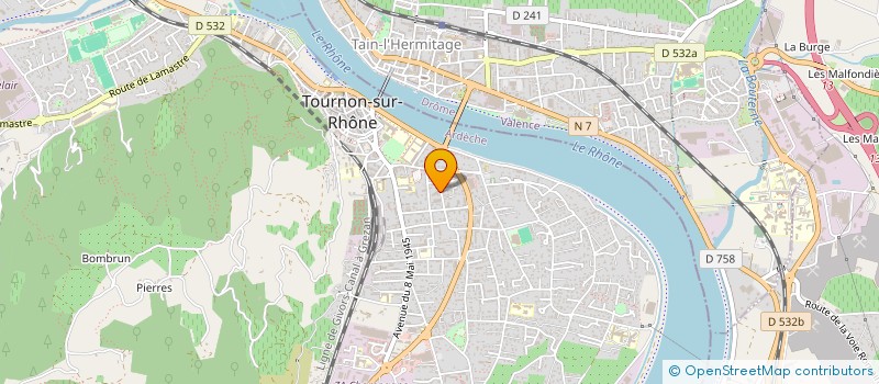 localisation de l'entreprise SCI EMBUDU à TOURNON-SUR-RHONE