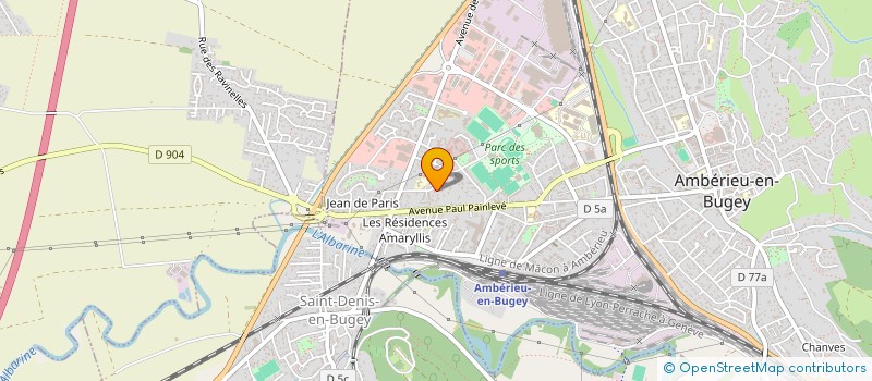 localisation de l'entreprise SCI EMDIE  AMBERIEU-EN-BUGEY